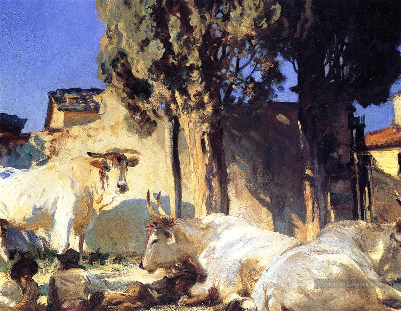 Oxen au repos2 John Singer Sargent Peintures à l'huile